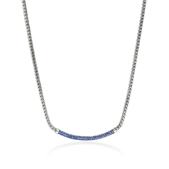 Blue Sapphire Pave Necklace
