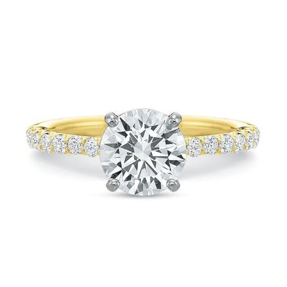 18K Yellow Gold Diamond Engagement Ring
