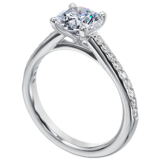 Platinum Semi-Mount Engagement Ring