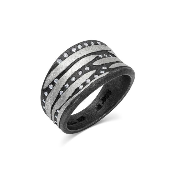 Platinum Silver Stripe Cigar Band