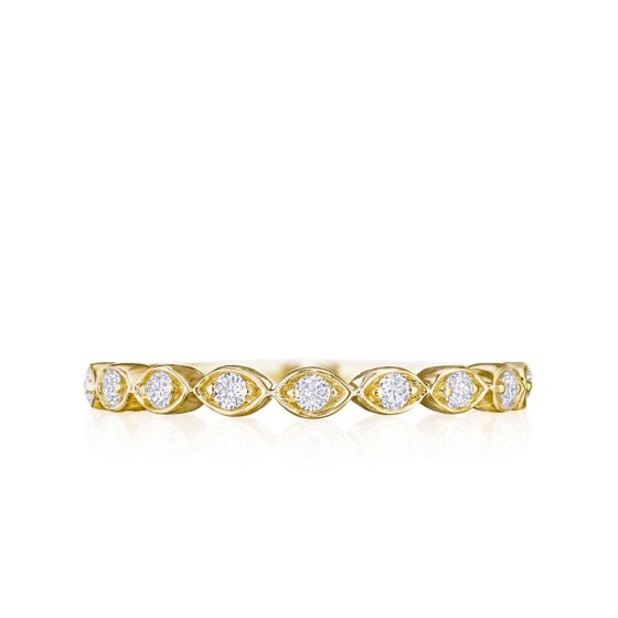 Delicate Marquise Bezel Set Diamond Band
