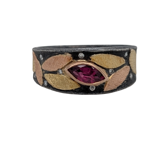 Marquis Cut Ruby Ring