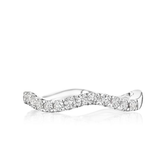 Diamond Wave Wedding Band