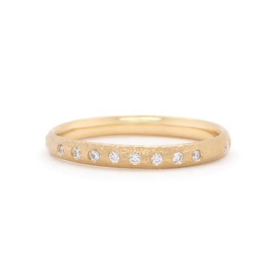 2.5mm 'Boulder' Dancing Diamond Ring