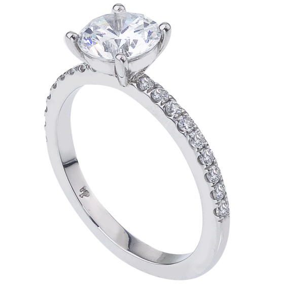 Platinum Semi-Mount Engagement Ring