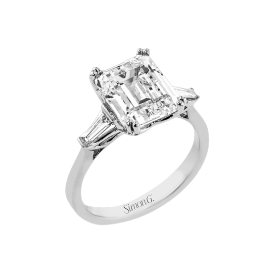 Emerald Cut Engagement Ring Mounting