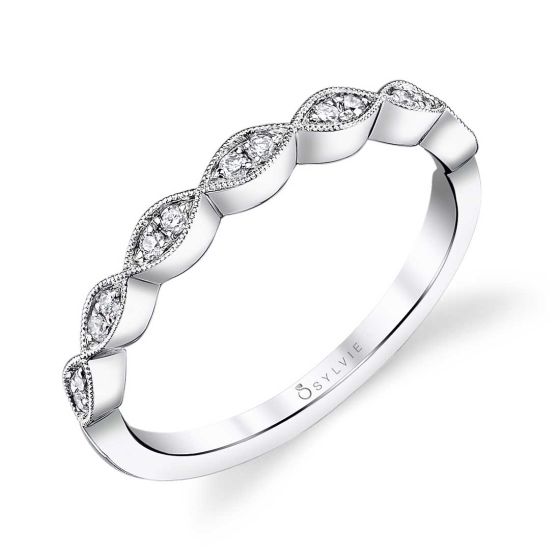 Diamond Stackable Wedding Band - Madeleina