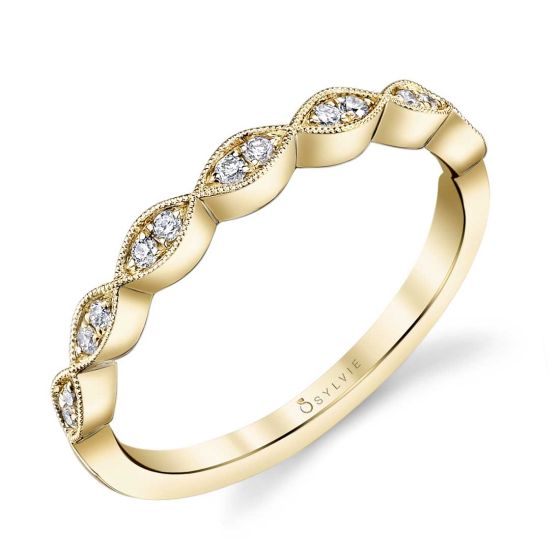 Diamond Stackable Wedding Band - Madeleina