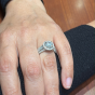 18K White Gold Semi-Mount Engagement Ring