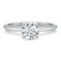 18K White Gold Solitaire Engagement Ring