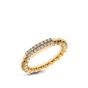 Tresore Yellow Gold Two Row Diamond Stretch Ring