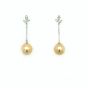 Cultured Golden South Sea Pearl Earrings