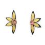 Pink Topaz Flower Earrings