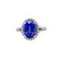 Tanzanite Halo Ring