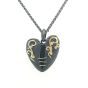 18K & Sterling Silver Heart Pendant