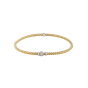 Bracelet with a White Gold Bead and Diamonds