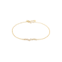 Round and Baguette Diamond Bar Bracelet