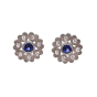 Sapphire Heart Earrings