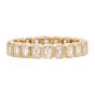 Nea Radiant Cut Diamond Yellow Gold Band