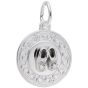 Baby Booties Disc with Pearls Charm