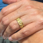 Yellow Gold Laurel Leaf Band