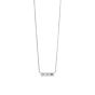 Silhouette 3 Stone White Diamond Necklace