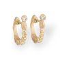 Diamond Hinged Huggie Earrings