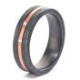 18K & Oxidized Sterling Silver Band