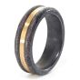 18K & Oxidized Sterling Silver Band