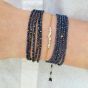 Opaque Blue Sapphire Bead Wrap Bracelet - Necklace