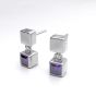 Amethyst "Cube" Earring