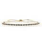 Modern Bezel Black Diamond Bolo Bracelet
