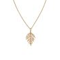 Feuille Small White Diamond Necklace