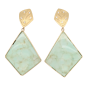 Chrysoprase & Diamond Earrings