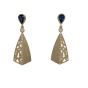 Blue Sapphire & Diamond Earrings