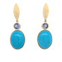Turquoise & Tanzanite Earrings