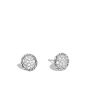 Carved Chain Pave 10MM Stud Earrings
