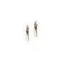 Mixed Metal Crossover Hoop Earrings