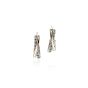 Mixed Metal Crossover Earrings