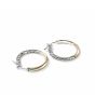 Mixed Metal Hoop Earring