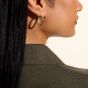 Mixed Metal Hoop Earring