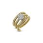 18K Spiral Ring w/Diamonds