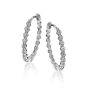 18K Diamond Hoop Earrings