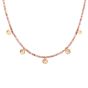 'Wrap' Champagne Garnet Mini Hammered Disc Station Necklace