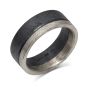 Palladium & Oxidized Sterling Silver Band