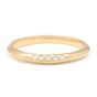 Knife Edge Band with Diamond Cluster