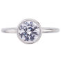Platinum Bezel Set Engagement Ring