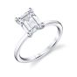 Emerald Cut Solitaire Engagement Ring - Amelia