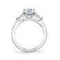 Round Cut Three Stone Engagement Ring With Baguettes - Nicolette