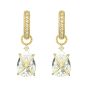 Tiny CrissCross Wrapped Pear Stone Earring Charms